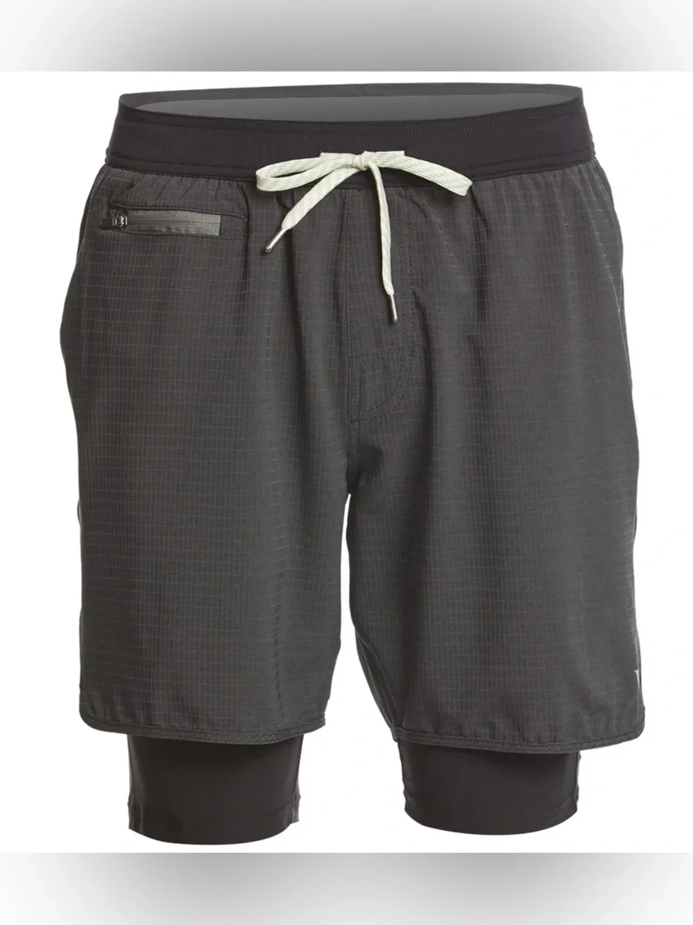 Vuori Stockton Lined Shorts in Black, Men’s size Large